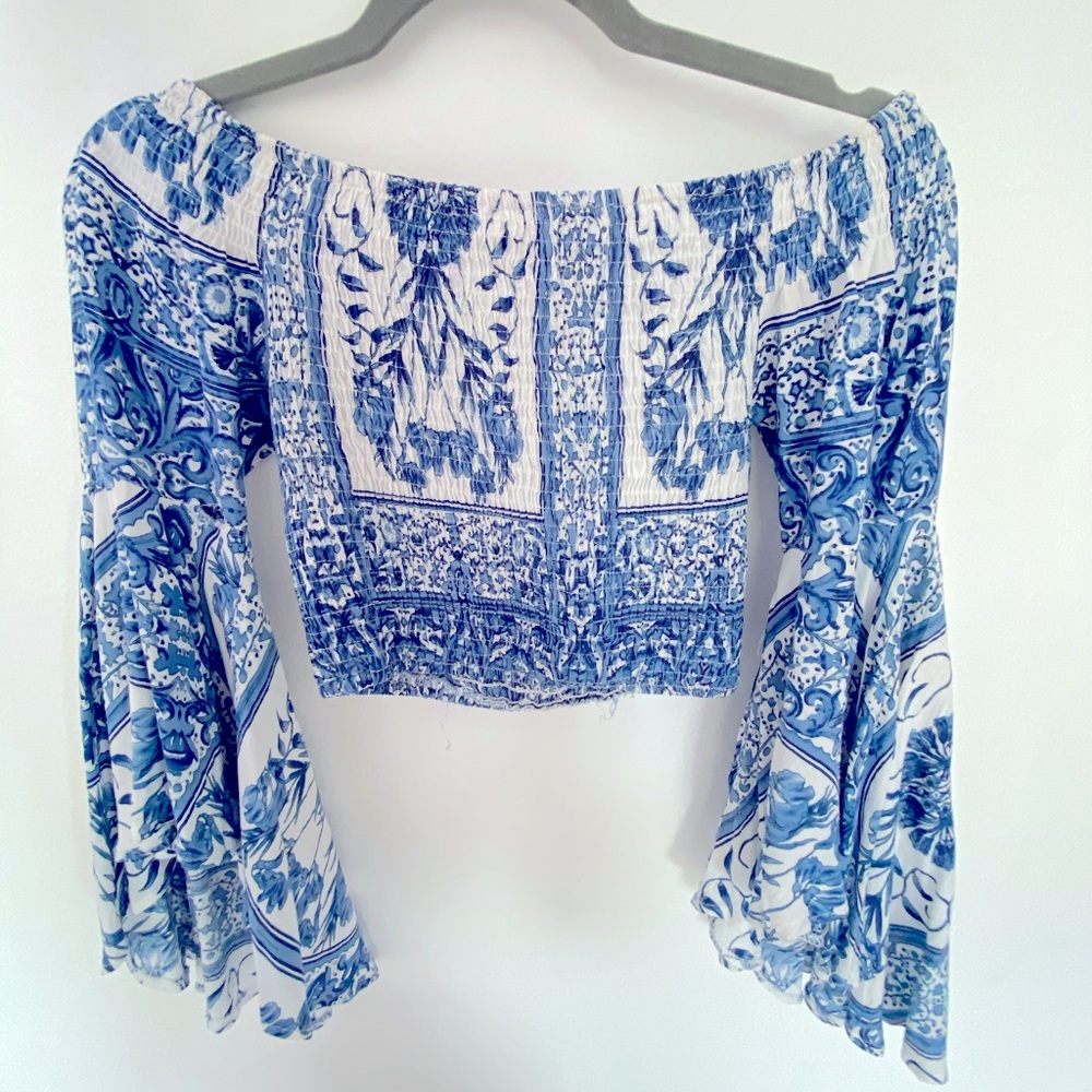 Three Days off the shoulder crop top